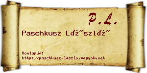 Paschkusz László névjegykártya